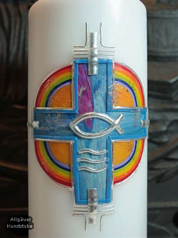 Moderne Konfirmationskerze Joel
