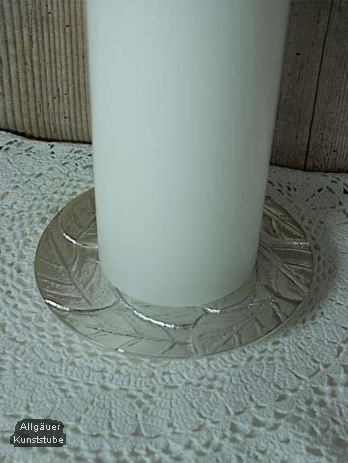 Kerzenteller Beate/silber/ 12 cm