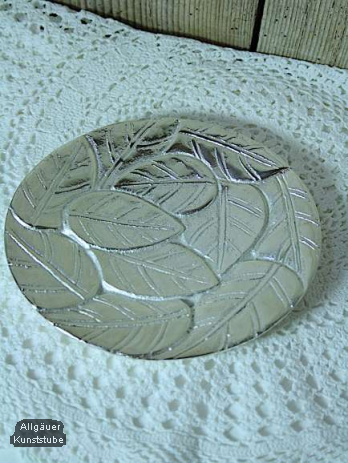 Kerzenteller Henriette/silber/14 cm