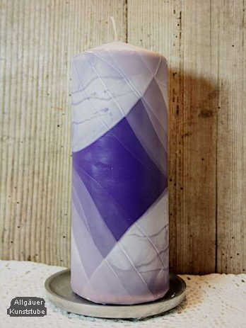 Kerze Lila 200 mm x 70 mm