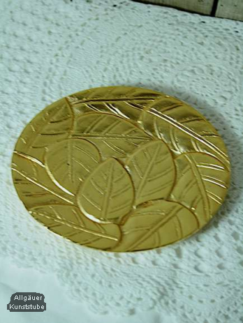 Kerzenteller Josef/ gold/14 cm