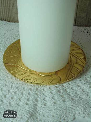 Kerzenteller Josef/ gold/14 cm