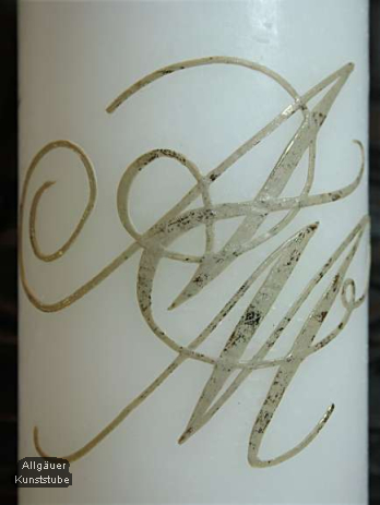 Hochzeitskerze Annalisa mit Monogramm
