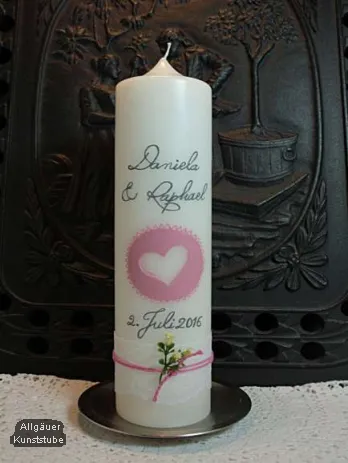 Individuelle Hochzeitskerze Christa
