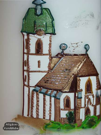 Hochzeitskerze Linus mit Kirche