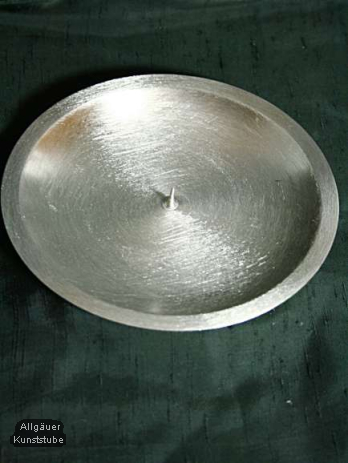Kerzenteller Fabi / Silber/ 12,5 cm
