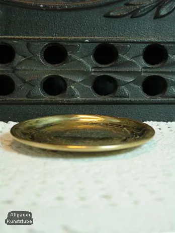 Kerzenteller Werner /gold/10 cm