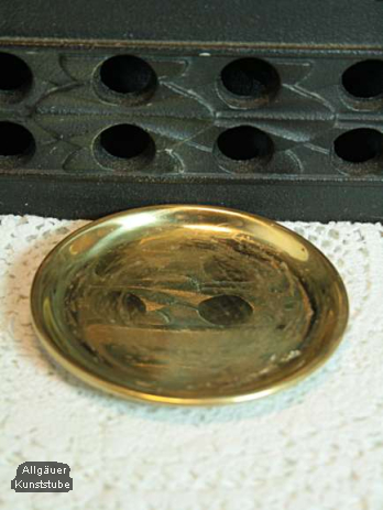 Kerzenteller Werner /gold/10 cm