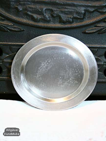 Kerzenteller Theo / silber/ 11,5 cm