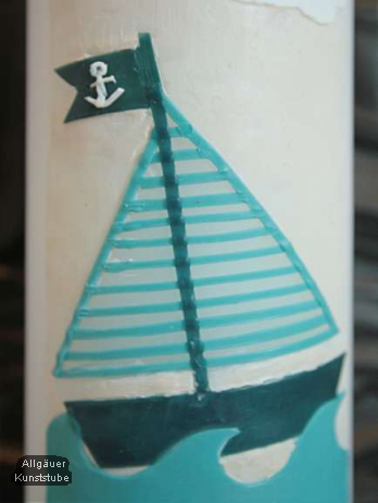 Taufkerze Bert mit Boot