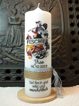 Taufkerze Hedwig mit Wappen