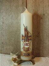 Osterkerze mit Christusmonogramm