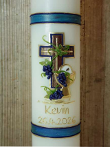 Kommunionkerze Bruno mit Kelch